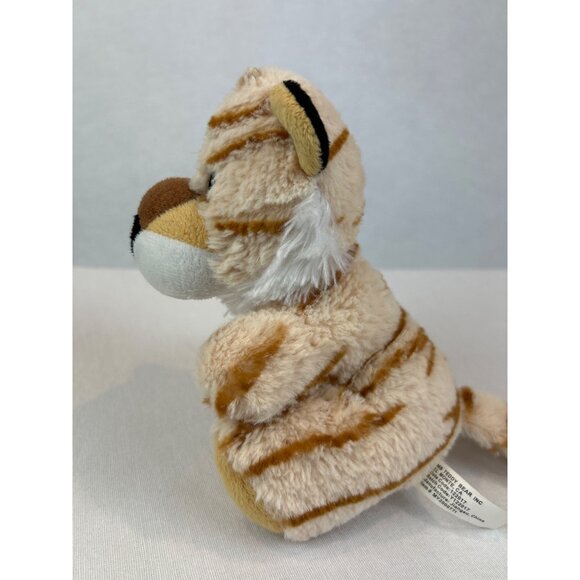 Ms. Teddy Bear Tiger Plush Toy Striped Beige/Brown Stuffed Animal Small 7" - Picture 2 of 10